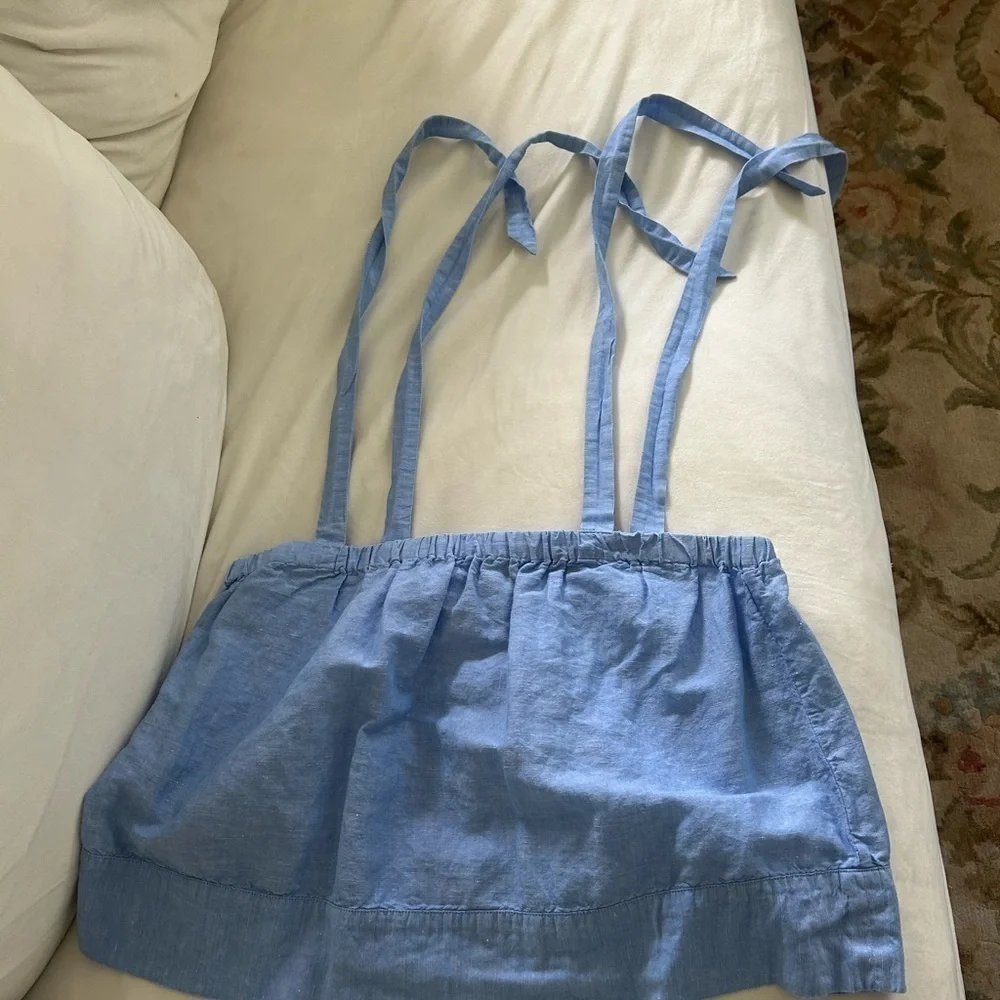 J. Crew Tie Shoulder Linen Top Size Small